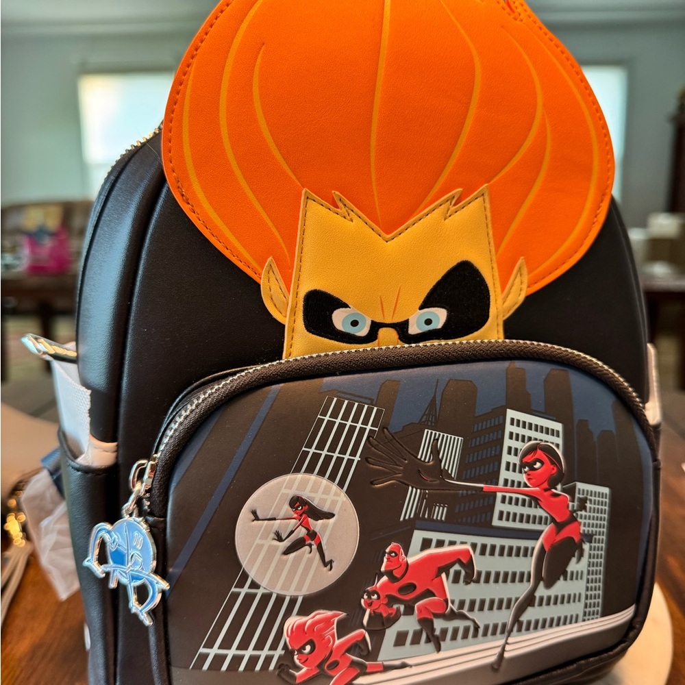 Loungefly Kids Superhero Mini Backpack - Black & Orange